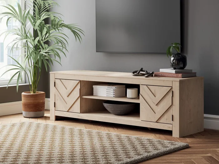 Cayboni Tan 71″ TV Stand