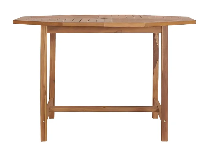 Cemil Mesa de comedor de jardín madera maciza de teca 110x110x75 cm