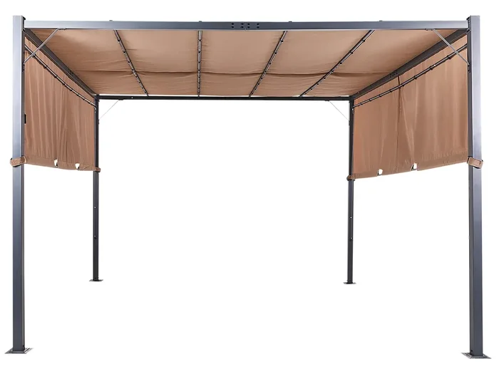 Cenador LED PARGA Metal 310 cm 310 cm Marrón