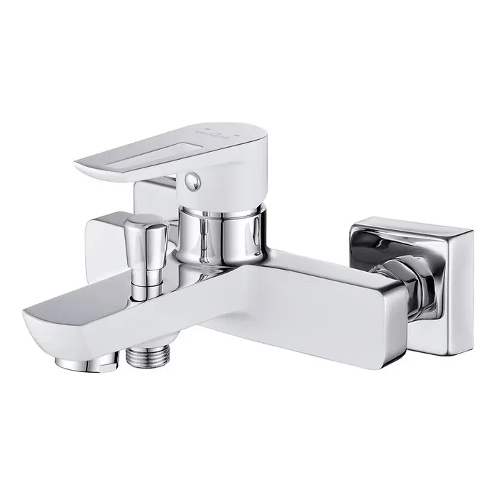 Cersanit S951-008 – Grifo de bañera MILLE blanco/cromo brillante