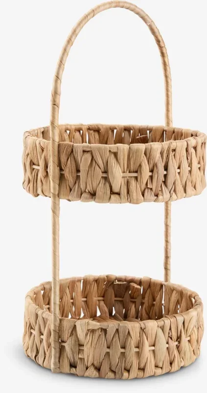 Cesta de dos alturas TUREHOLM Ø16xA31cm natural