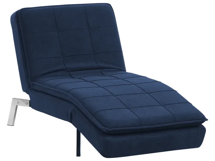 Chaise longue LOIRET Tela Azul marino