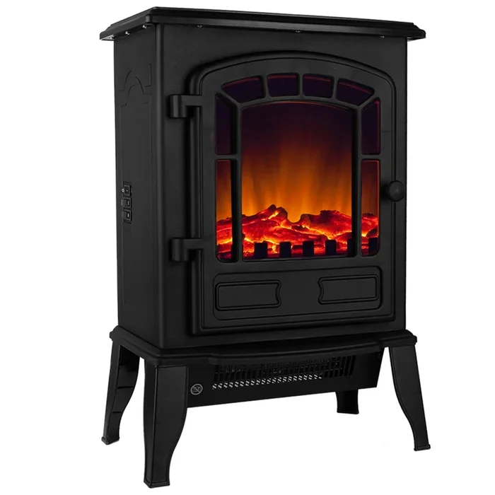 Chimenea eléctrica LED 2000W Negro