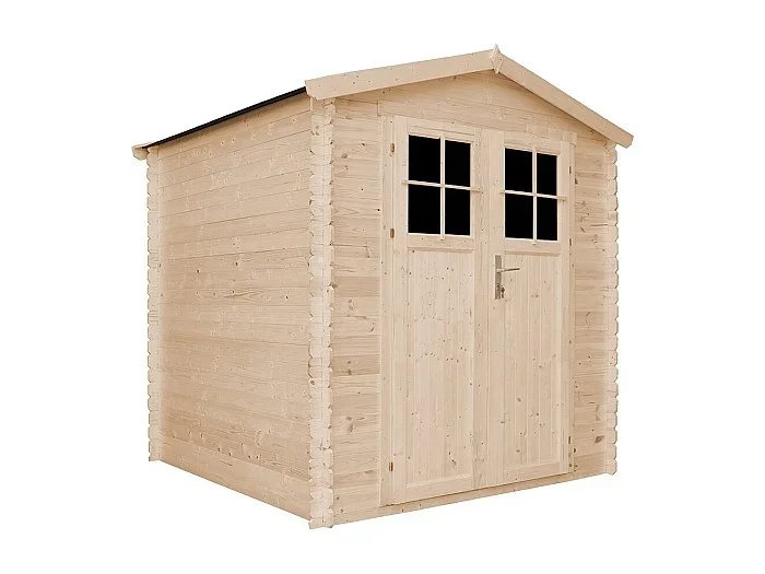 Cobertizo de madera – Puerta con cerradura – CON SUELO TRATADO- TIMBELA M343F+M343G – 3,53 m2