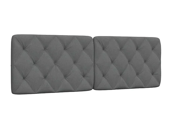 Cojín cabecero de tela gris oscuro 160 cm