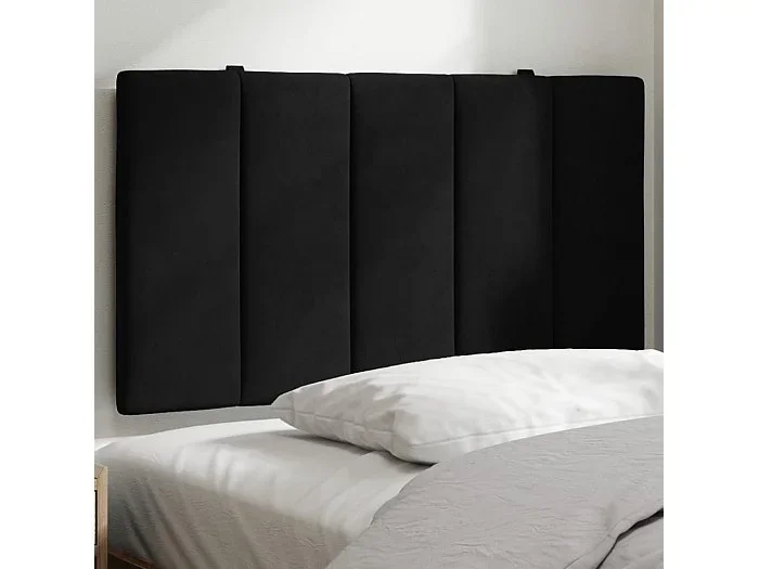 Cojín cabecero negro terciopelo 90 cm