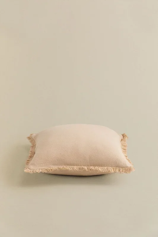 Cojín Cuadrado en Algodón (40×40 cm) Brigui Beige Semoline – SKLUM
