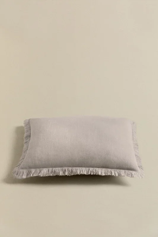 Cojin Cuadrado en Algodón (45×45 cm) Nedeliya Gris Arena – SKLUM