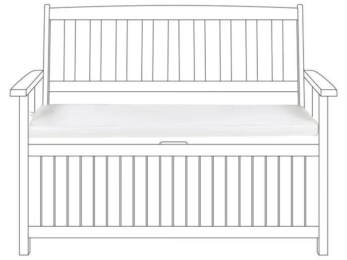 Cojín para banco SOVANA 108 x 45 cm Blanco crema
