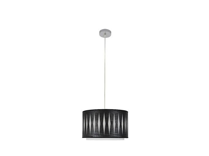 Colgante Cromo/madera Negra Modelo Alexandra