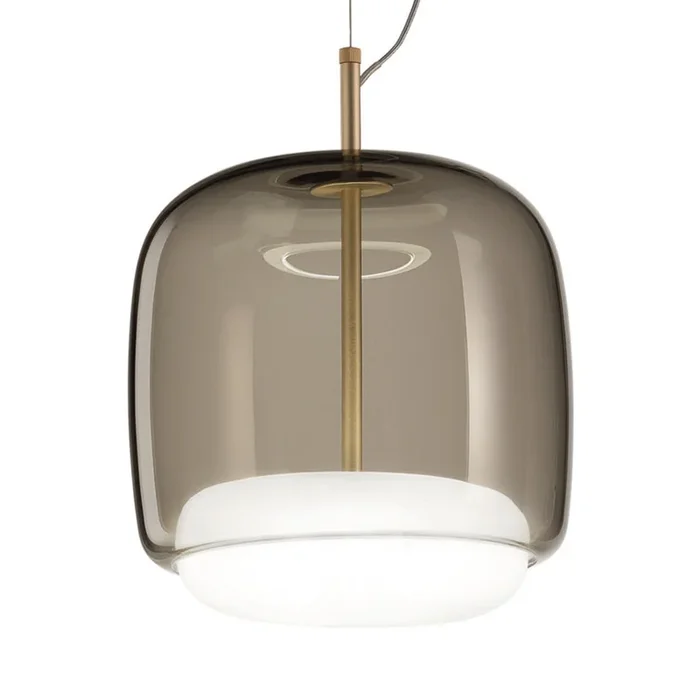 Colgante Jube SP P con pantalla doble gris/blanco