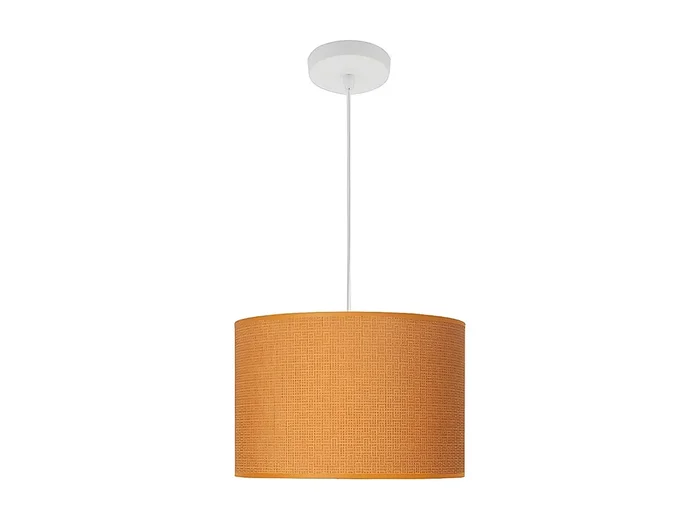 Colgante Modelo Moda Con Pantalla Naranja 30 Cm