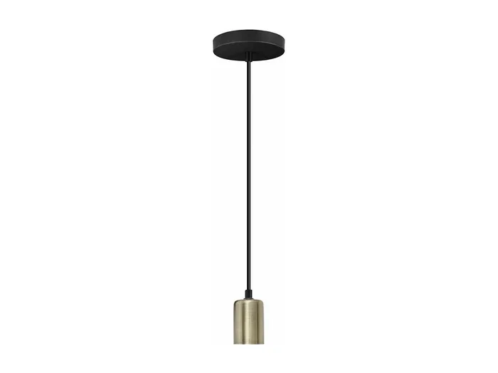 Colgante modelo Sauce con acabado negro y cuero 15cm(alto) 10cm(ancho) 10cm(fondo