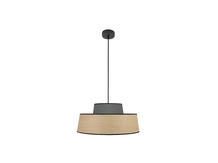 Colgante Natural/gris Modelo Jia 1luz Regulable