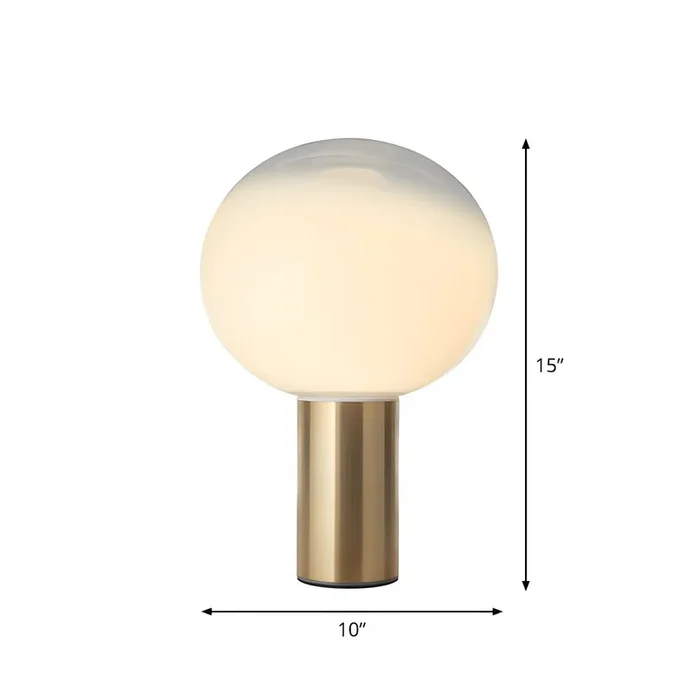 Color Dorado Lámpara de Mesa Metálica 1 Luz Iluminación de Sobremesa Posmoderna de Globo para Cabecera – 220 A 240 V Dorado 25,4 cm