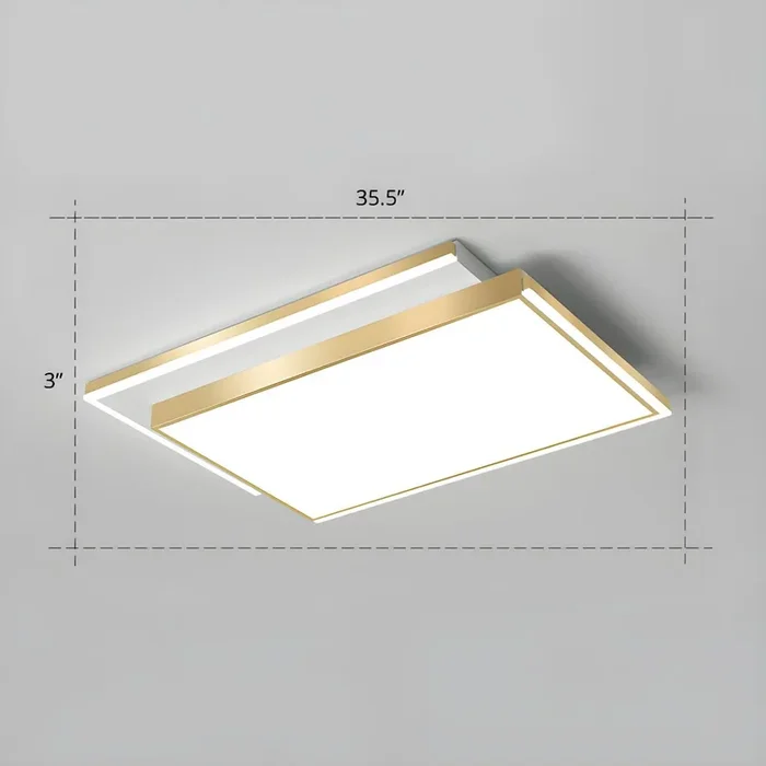 Color Dorado Luminaria de Techo Empalme de Metal LED Lámpara de Techo Empalme Modernista para Sala – 220 A 240 V Dorado 90,17 cm Blanco