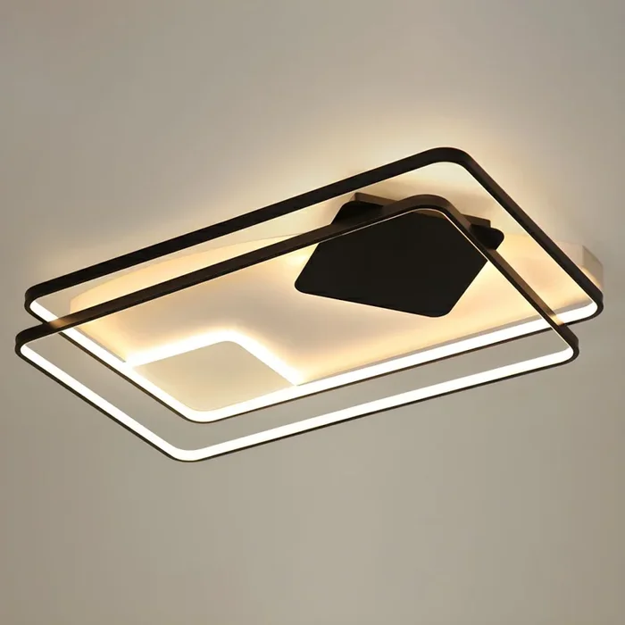 Color Negro Lámpara de Techo Empotrada de Acrílico Plafón Empalme LED Modernista para Salón – 220 A 240 V Negro 109,22 cm Blanco