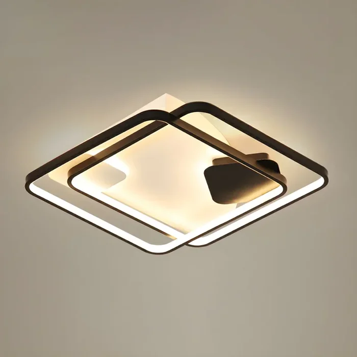 Color Negro Lámpara de Techo Empotrada de Acrílico Plafón Empalme LED Modernista para Salón – 110 A 120 V Negro 54,61 cm Blanco