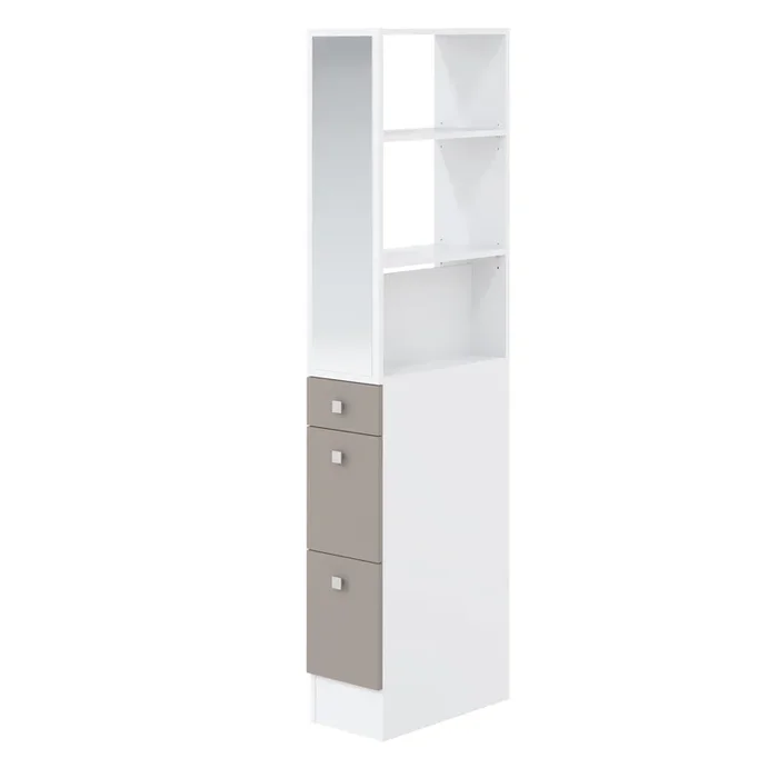Combi Mueble de Almacenamiento Blanco y Topo – SYMBIOSIS