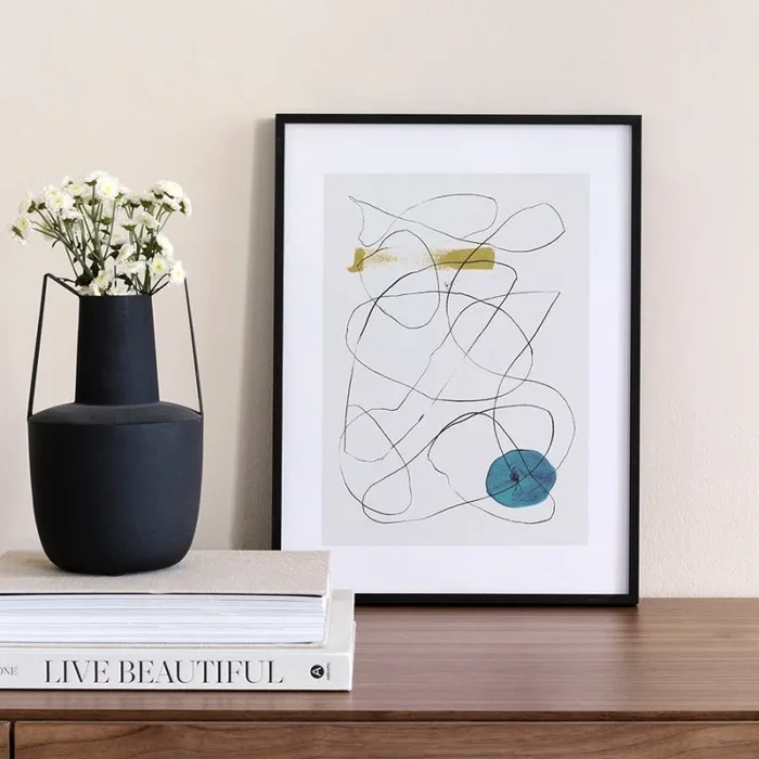Composition lámina Mustard Azul – Kenay Home