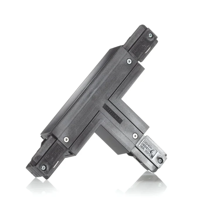 Conector en T instalación tierra exterior derecha negro