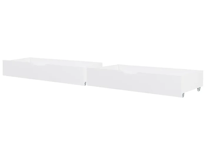 Conjunto de 2 cajones de cama Madera de pino CRONAT Blanco