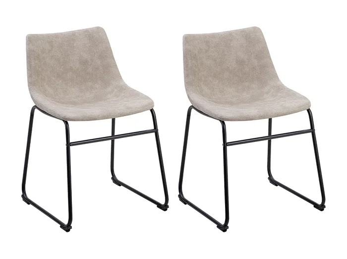 Conjunto de 2 sillas de comedor BATAVIA Beige