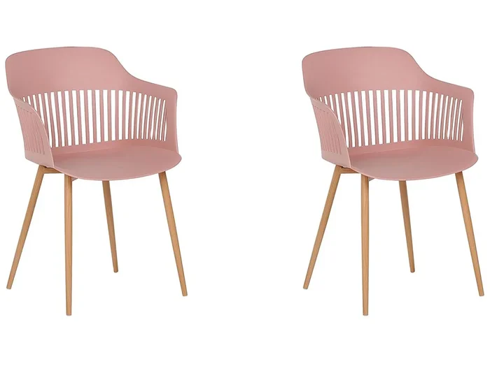 Conjunto de 2 sillas de comedor BERECA Rosa