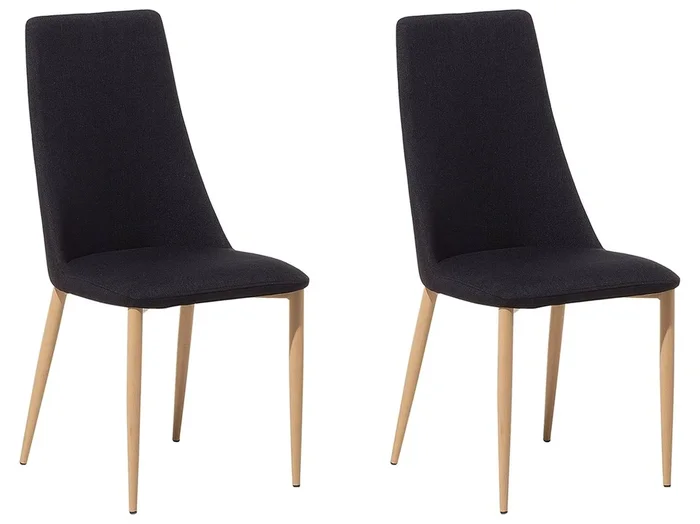 Conjunto de 2 sillas de comedor CLAYTON Negro