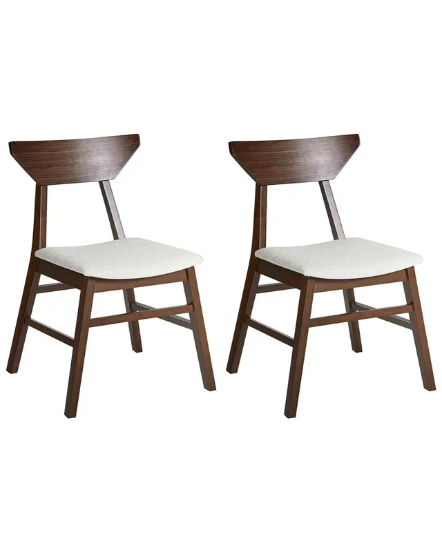 Conjunto de 2 sillas de comedor HOPKINS Madera Marrón oscuro