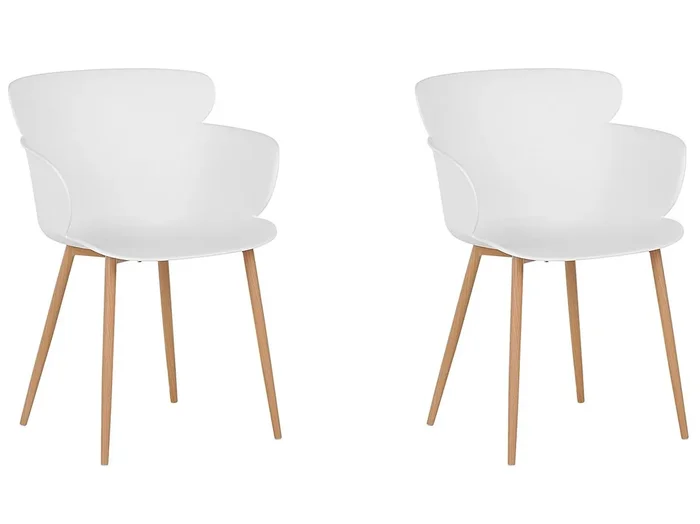 Conjunto de 2 sillas de comedor SUMKLEY Blanco