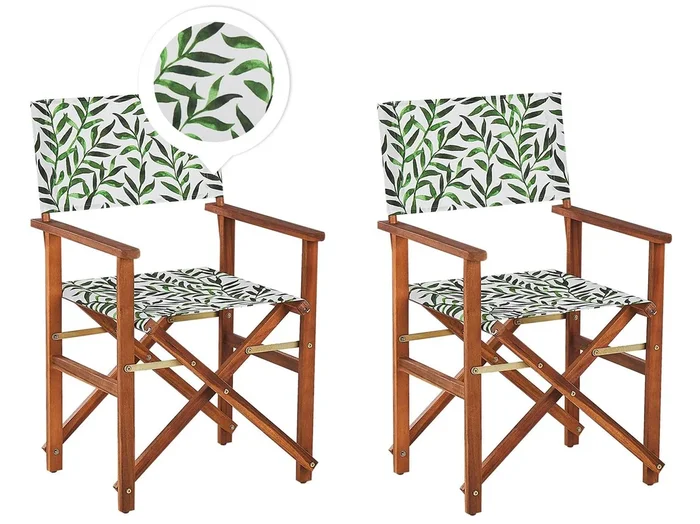 Conjunto de 2 sillas de jardín CINE Madera de acacia Marrón oscuro