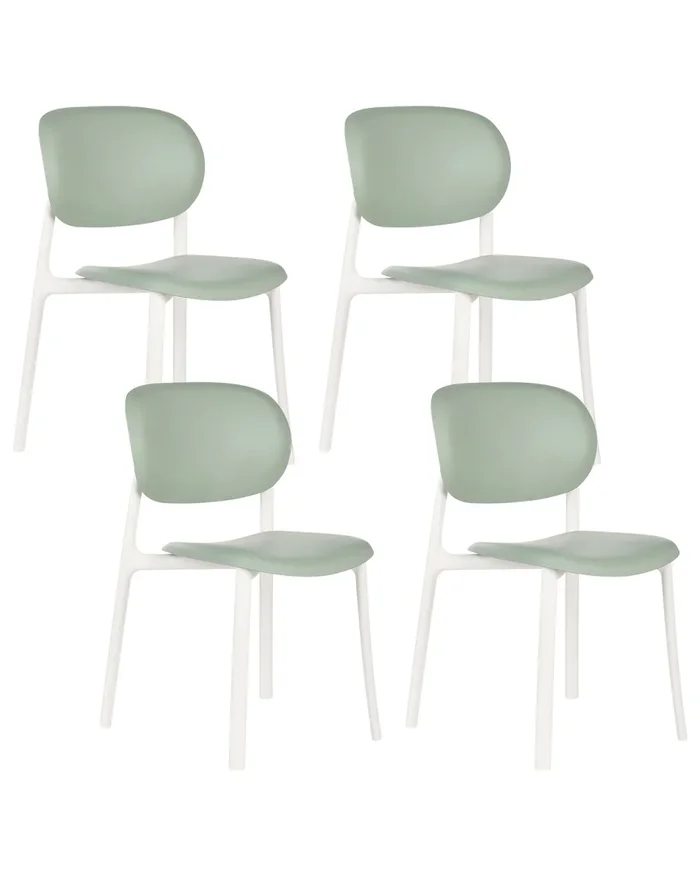 Conjunto de 4 sillas de jardín MUSANO Verde