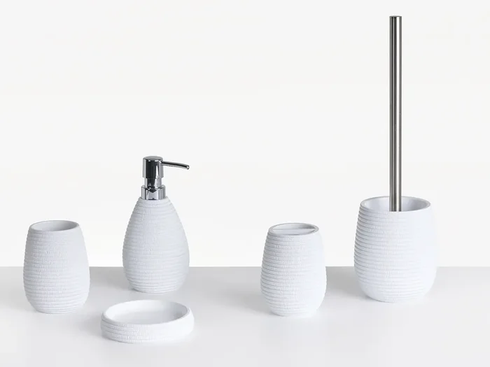 Conjunto de 5 accesorios de baño QUILA Blanco