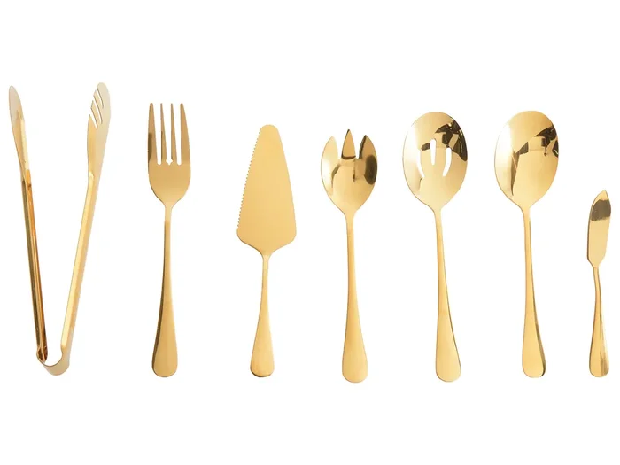 Conjunto de 7 utensilios de cocina ZITI Dorado