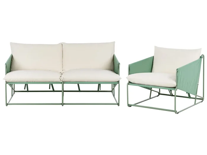 Conjunto de jardín 3 plazas PONTE Metal Verde