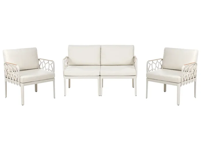 Conjunto de jardín 4 plazas ERICHE Beige claro