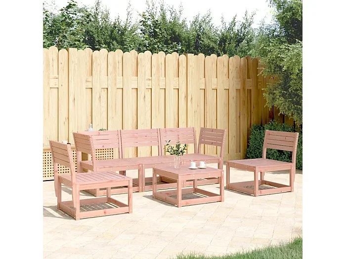 Conjunto de jardín 5 pzas madera maciza de abeto Douglas ES638131