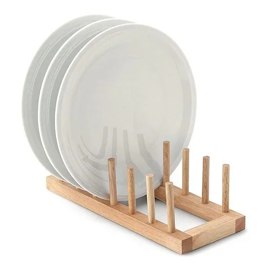 Continenta C3021 – Soporte para 6 platos 30×12 cm madera de caucho