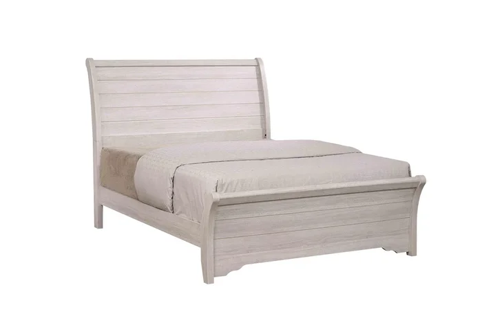Coralee Chalk and Gray King Sleigh Bed