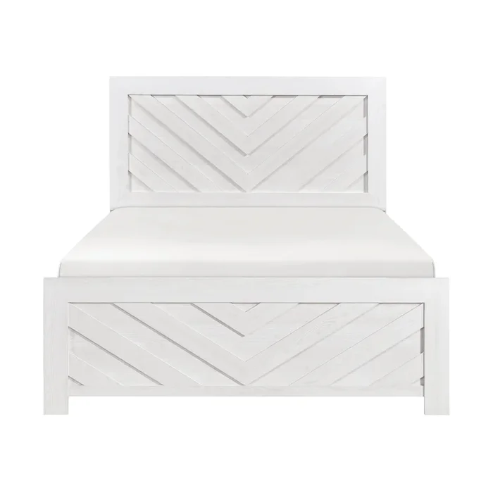 Corbin White Crossbuck Full Panel Bed