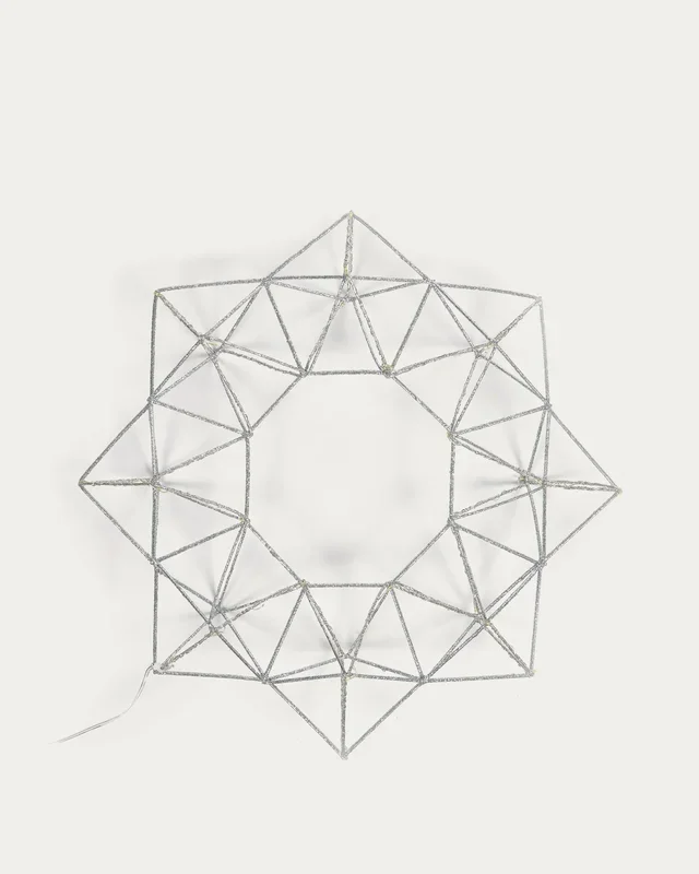 Corona luminosa Mishell plateado 35 cm