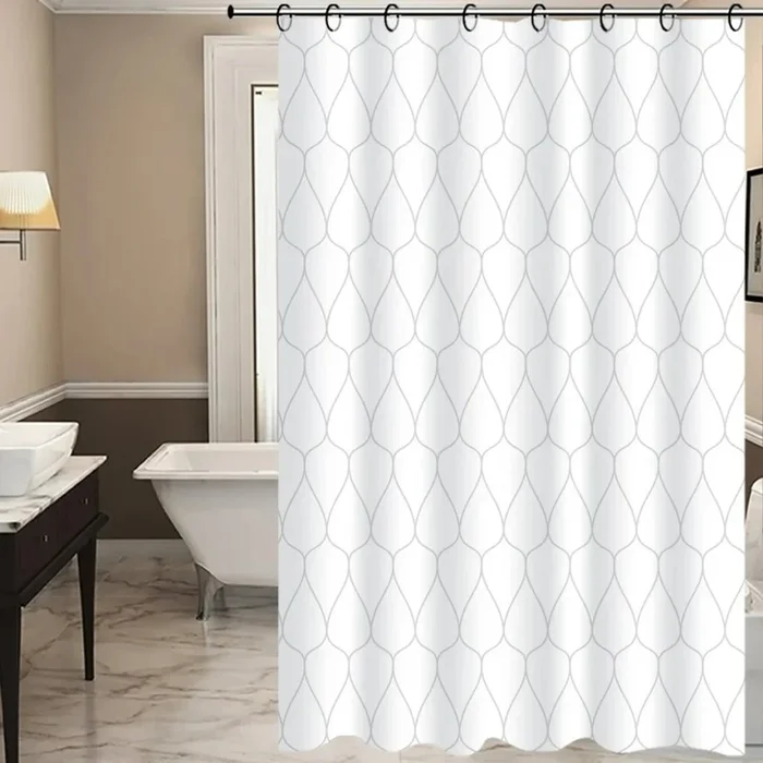 Cortina de ducha TORO EASY 178×199 cm blanco/gris