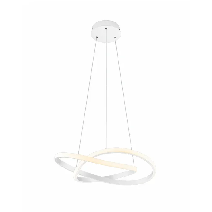 Course Lámpara colgante LED, blanco mate, 4.000 K, Ø 60 cm, metal