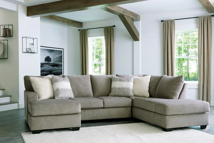 Creswell Stone 2-Piece Right Arm Facing (RAF) Chaise Sectional