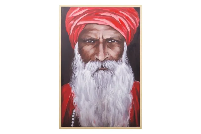 Cuadro Hombre 80% Pintado A Mano Marco 80x4x120 Cm