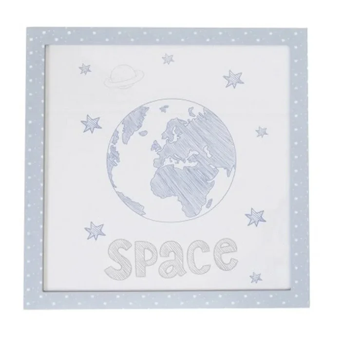 Cuadro MDF azul 38x40cm