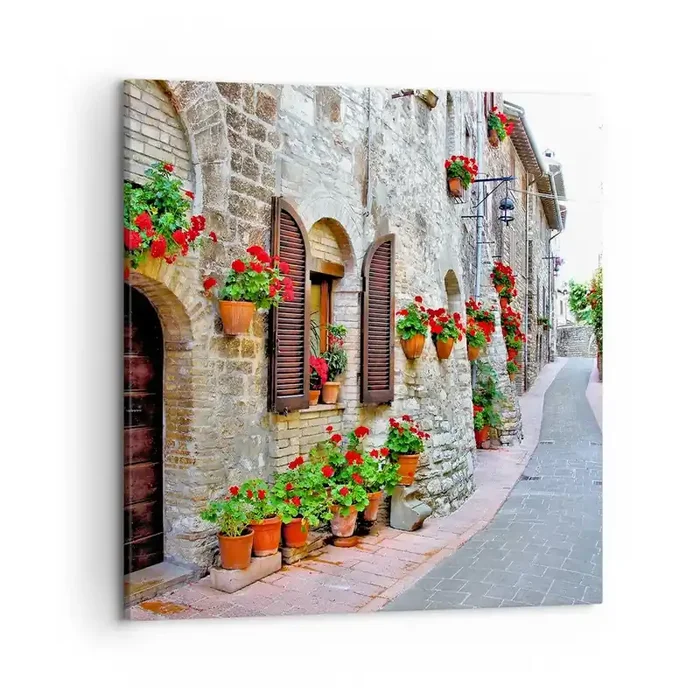 Cuadro sobre lienzo – Impresión de Imagen – Ambiente italiano – 50×50 cm