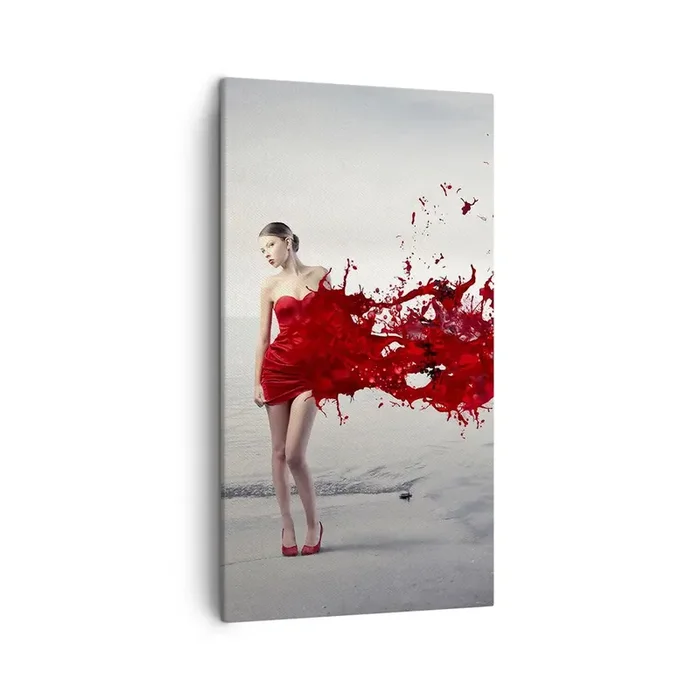 Cuadro sobre lienzo – Impresión de Imagen – Apasionada como la escarlata – 45×80 cm