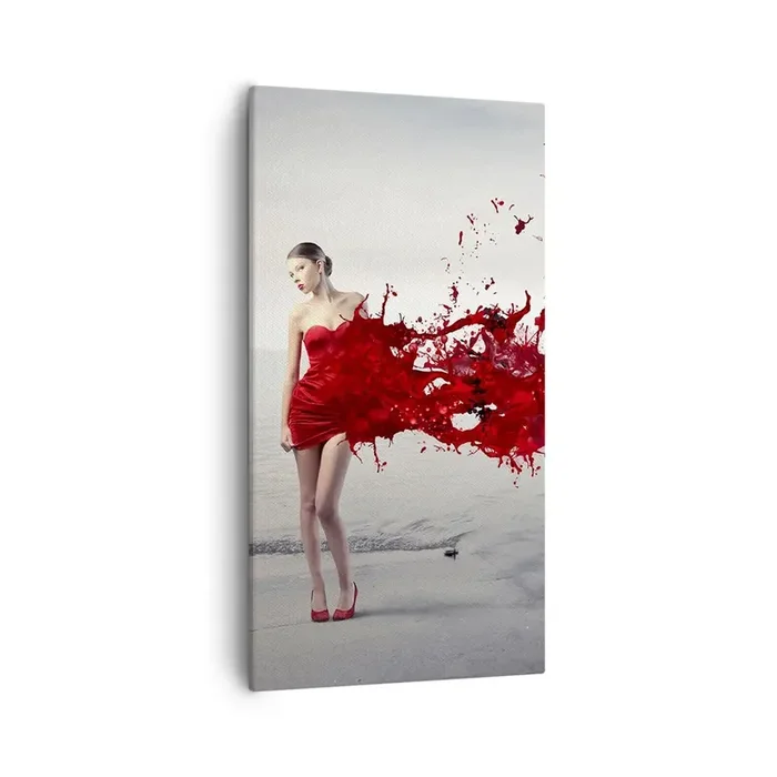Cuadro sobre lienzo – Impresión de Imagen – Apasionada como la escarlata – 55×100 cm